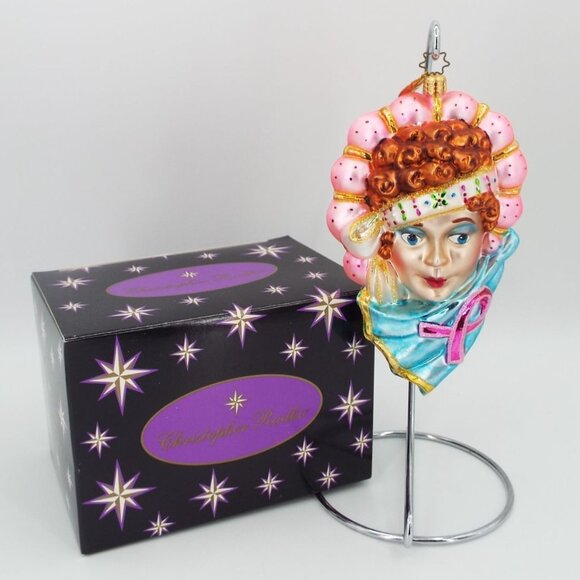Christopher Radko Faith Hopewell Breast Cancer Awareness Glass Ornament 2004 - Picture 2 of 15